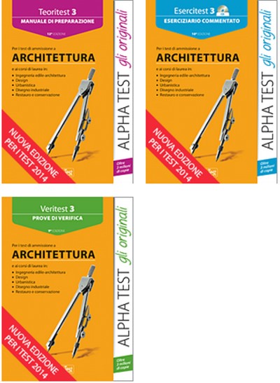 Manuale per i test di ammissione alla facoltà di Architettura + 2 Eserciziari + 1 CD